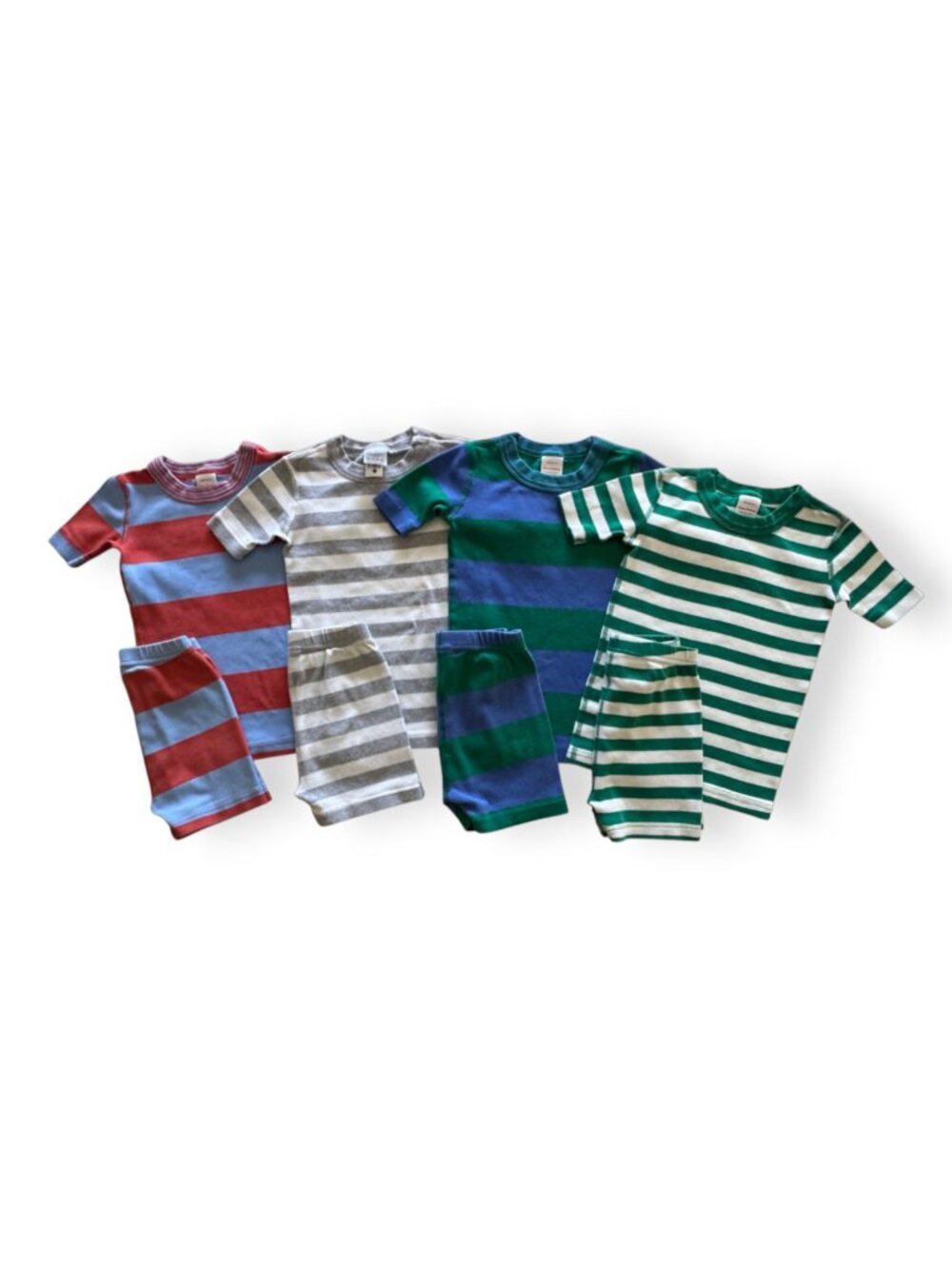 Hanna Andersson Short John Pajamas Lot of 4 Sets Size 5 Stripes